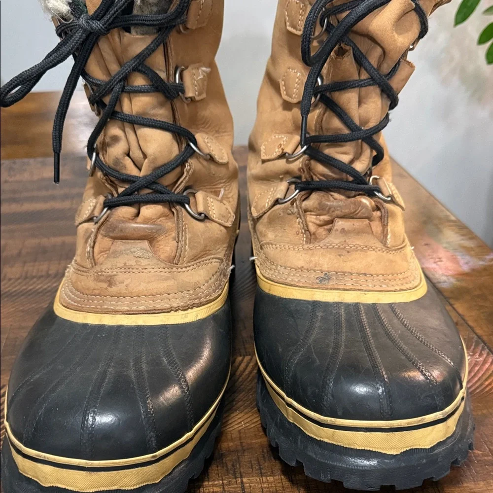 Sorel Big & Tall Men's Black and Tan Snow Boots